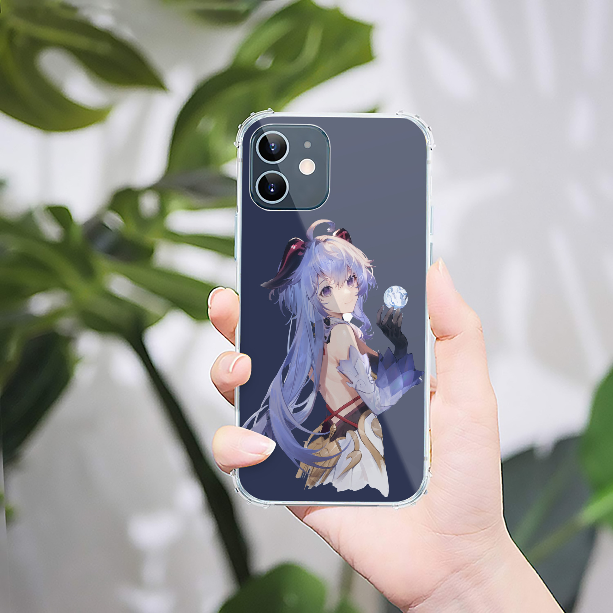 げんし神 甘雨 かんう genshin Ganyu 【iPhone 12シリーズ対応】透明スマホケース（クリアソフトケース）